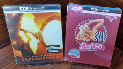 Oppenheimer + Barbie 4K Steelbooks-EU IMPORT - NEW (Sealed)- Free Box SHIPPING!