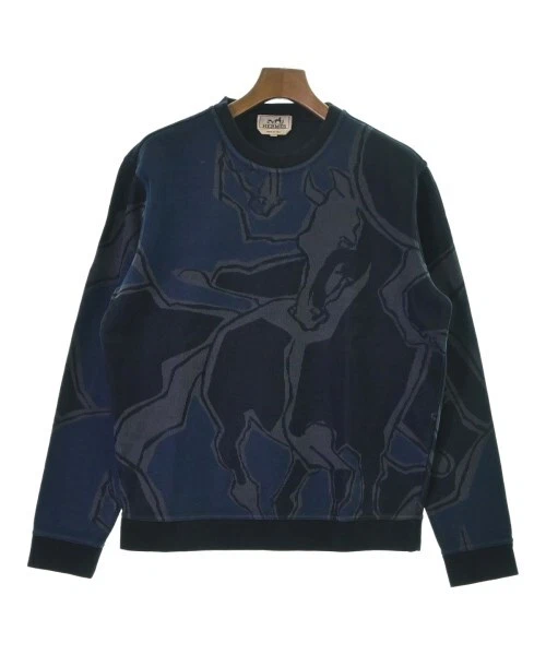 HERMES Sweatshirt Navy blue Total pattern L 2200326393130 eBay