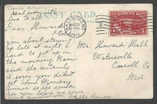 DATE 1913* Q1 PARCEL POST STAMP ON POST CARD