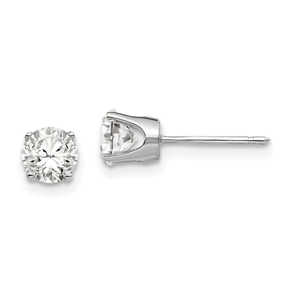 14k White Gold 5mm CZ stud earrings 39990₽