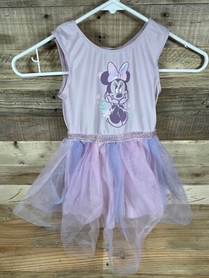 Disney Junior Minnie Mouse Girls 4T Dress Pink Spandex Tulle