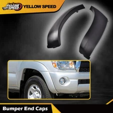 Bumper End Caps Set of 2 Front Primed Fit For 2005-2011 Toyota Tacoma Black
