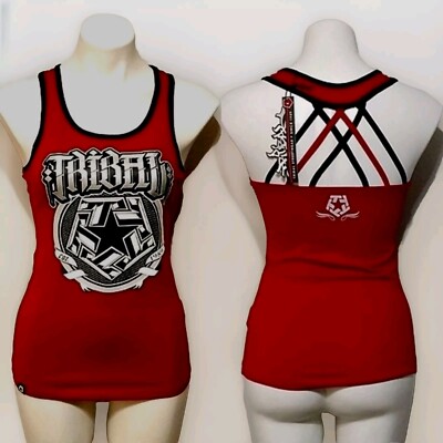 NWT Tribal Women's Streetwear Strappy Back Fitted Tank Top Medium Best FIT Small