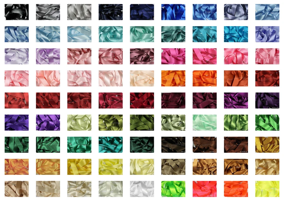 70mm - 3" Berisfords Double Satin Ribbon Extra Wide Bulk Reels x 50 Metres - Image 3 of 4