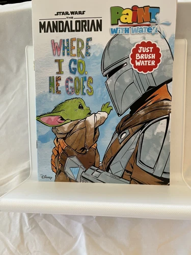 Star Wars Mandalorian Paint W/Water Books Where I Go He Goes Baby Yoda Lot 10