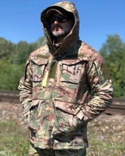 Herren Wasserdichter Softshell Parka Multicam Camo Slimtex Warme Jacke Gr.46