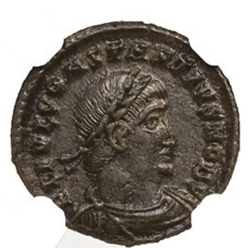 NGC ( AU ) Roman AE3/4 of Constantius II AD 337-361 NGC Ancients Roman Bronze - Image 2 of 3