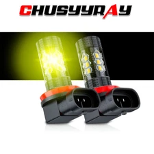 2X LED Fog Light Bulbs H8 H11 Fog Light Bulb Yellow 4500K High Power DRL Lamps