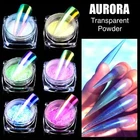 AURORA Transparent Magic Nail Powder Candy Colours Neon CHROME Mirror Mermaid UK