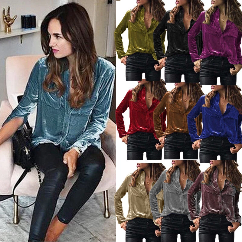 Ladies velvet tops clearance uk