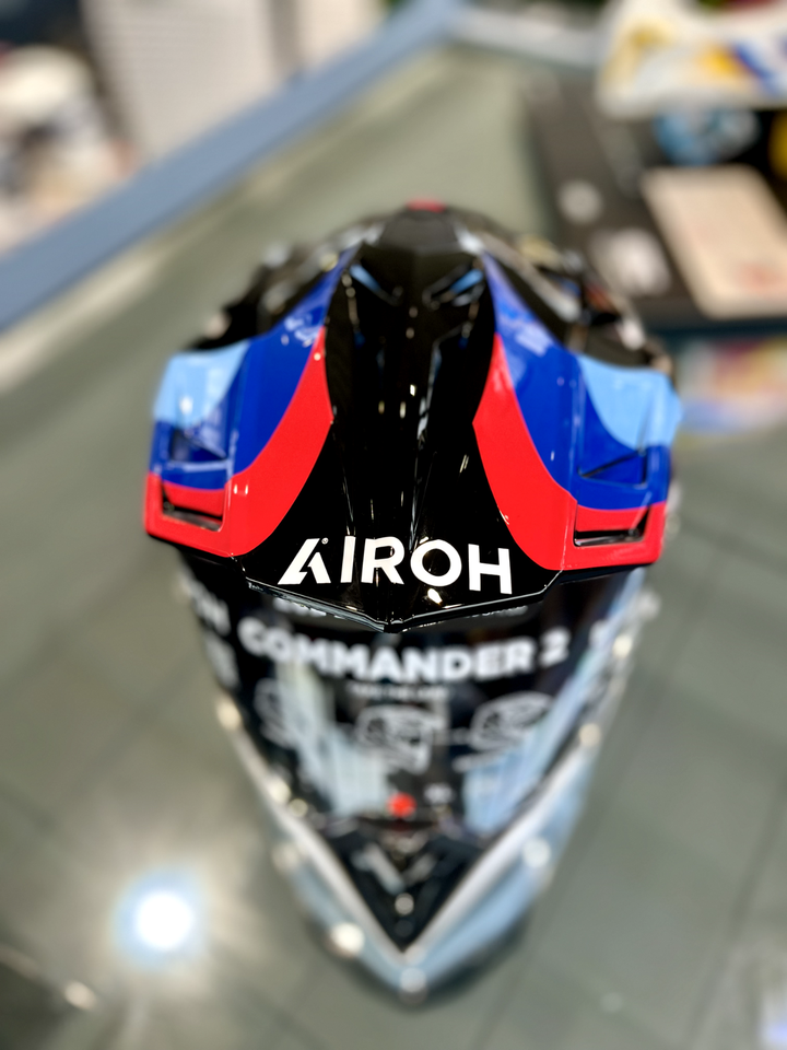 AIROH Commander 2 – Casque Moto Polyvalent Noir Brillant – Homologué ECE 22/06 – Taille M - 11