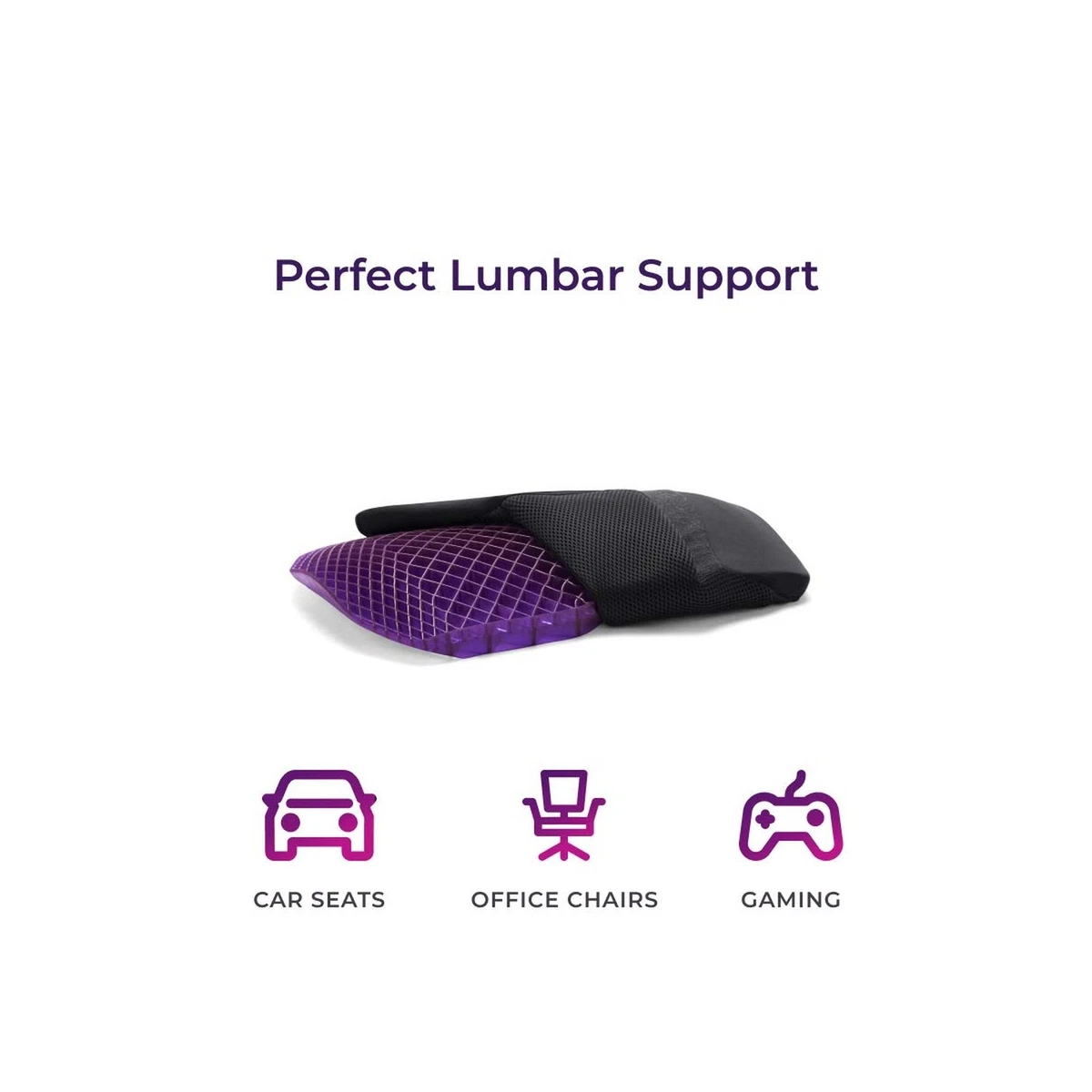 Purple Back Cushion Pressure Reducing Grid Designed for Ultimate