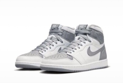 Nike Air Jordan 1 Retro High OG Stealth White Grey EU 29 Weiß Grau Brandneu