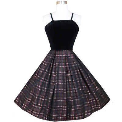 plaid homecoming dress