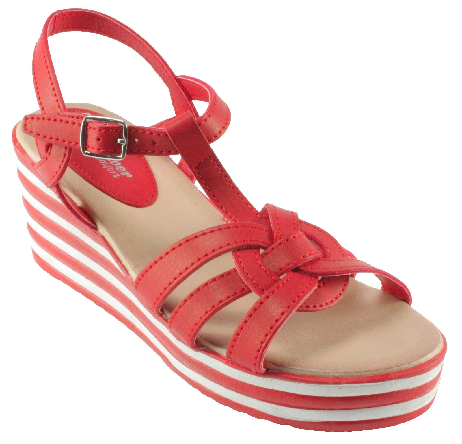 Forever Faux Leather Wedge Sandals for Women