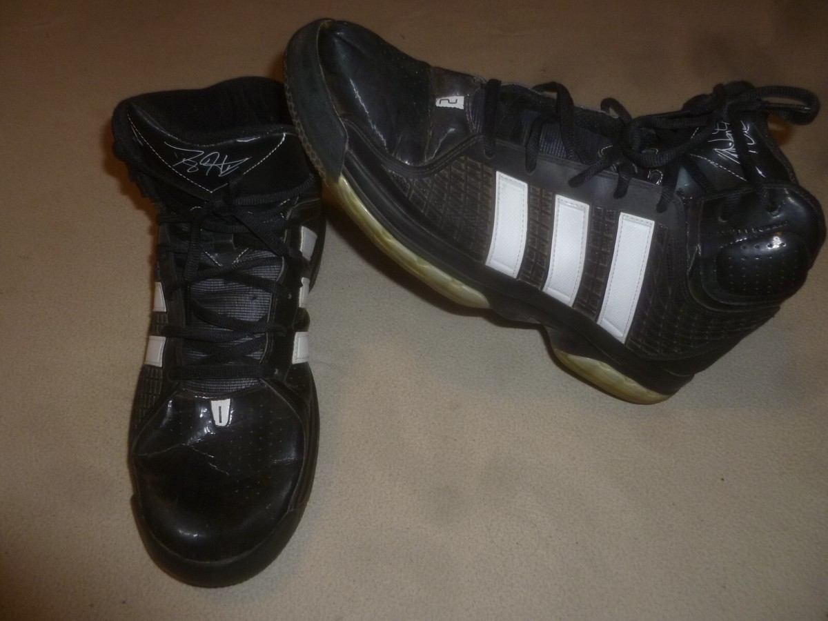 ADIDAS ADIPOWER DWIGHT HOWARD SHOES BLACK WHITE MENS 15 SNEAKERS