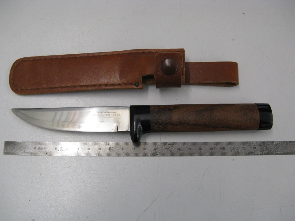 Jagdmesser Helle Sportskniv nr.35 Fabriker 18/8 + HIGH CARBON EDGE  Norway - Bild 1 von 4