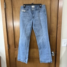 White House Black Market Jeans Blue Beaded  Size 12