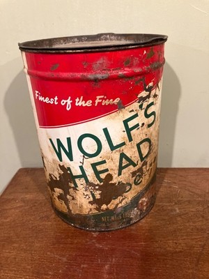 Wolf's Head lube Grease  5 lb Size  Can Rustic Charm for display