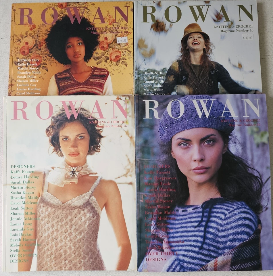 Lot of 4 Rowan Knitting And Crochet Magazines #36 37 38 & 40 VTG - Image 2 of 4