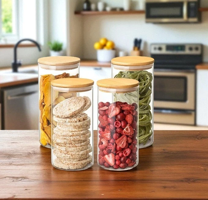 Glass Storage Jars 4 Jars With Lid Airtight Bamboo Lids 1200ml Kitchen Food Prep
Opens in a new wind