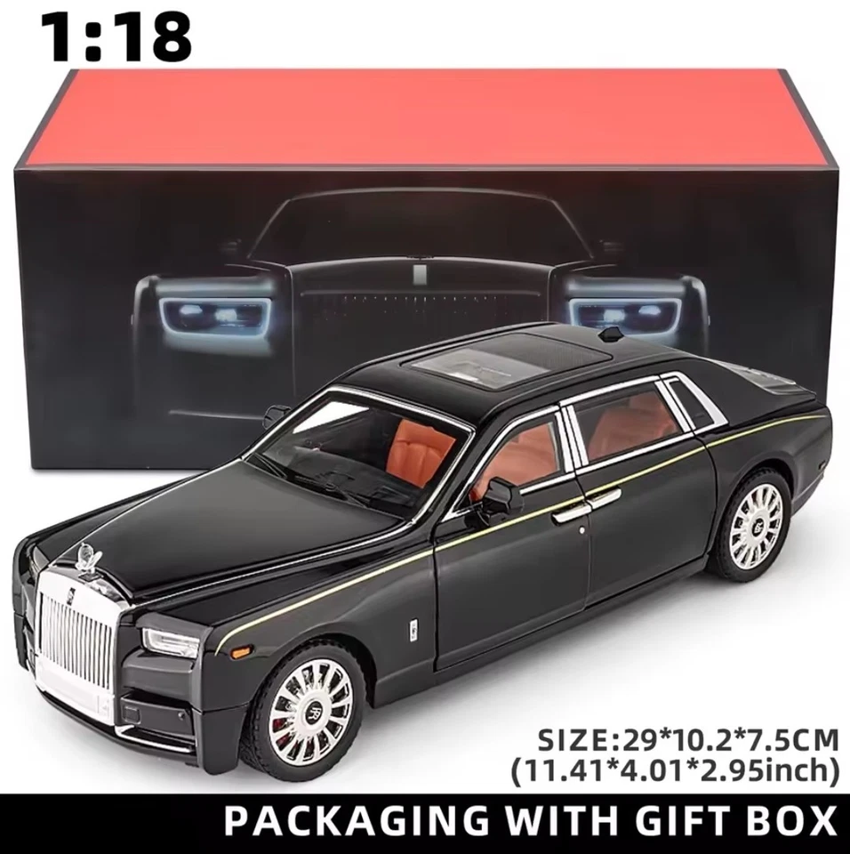 Rolls-Royce Phantom in scala 1:18, realizzato in metallo da collezione.  - Immagine 2 di 4