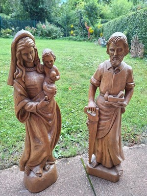 Zwei ausdrucksstarke Skulpturen Maria und Josef - Bildhauer-Synonym ''AT''  