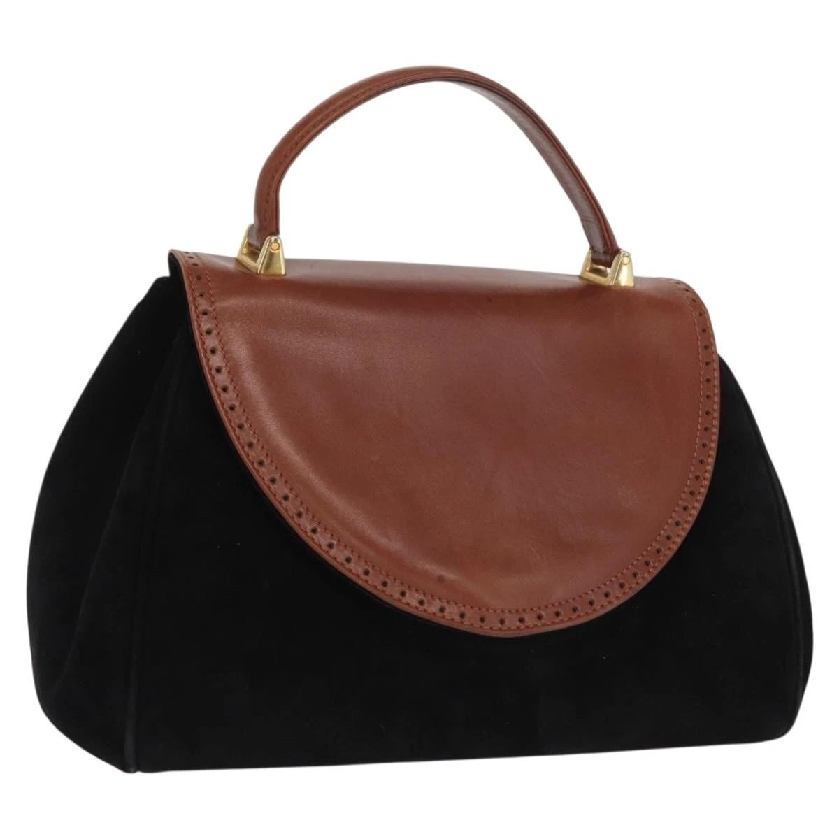 Vintage SalvatoreFerragamo スウェード ボストンバッグ Salvatore Ferragamo Suede Exterior Bags & Handbags for Women for