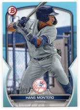 2023 Bowman Draft Hans Montero Sky Blue /499 New York Yankees #BD-12