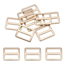 Metal Tri-glide Slide Buckle 25mm,8Pcs Adjuster Slider Strap Fastener Light Gold