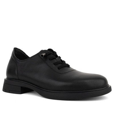 Santino Milano Women's Black Leather Dress Flats SAN6582-25216BLK
