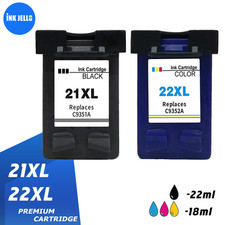Ink 21XL 22XL Fits For HP Deskjet 2149 2180 3747 3900 D2460 F2280 D1311 LOT