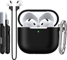 RFUNGUANGO for AirPods 4 Case with Cleaner Kit, Earphone Anti-Lost Strap and Key