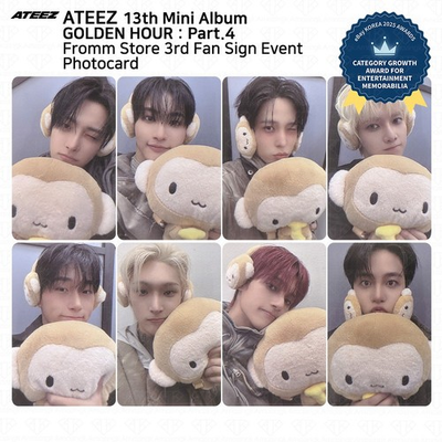 #ad ATEEZ 13th Mini Album Golden Hour Part.4 FrommStore 3rd Fan Sign Photocard $16.99