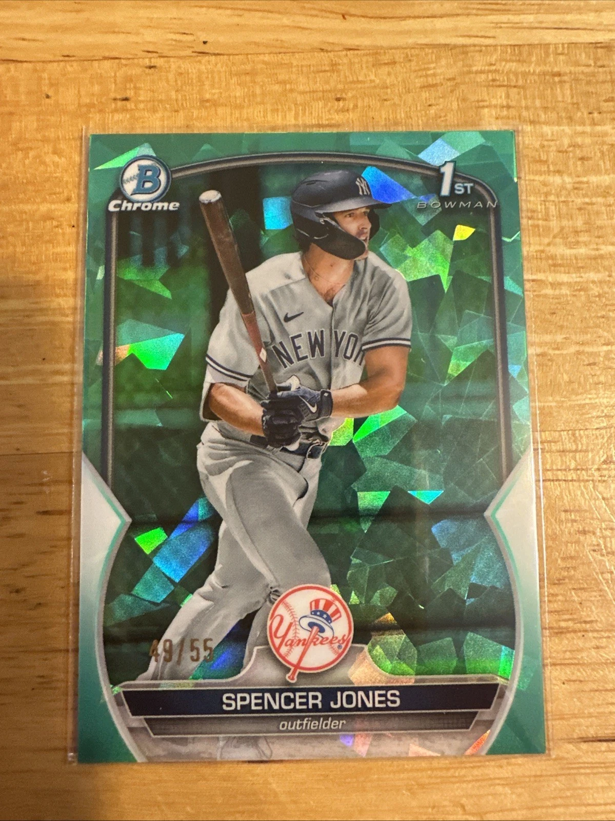 2023 Bowman Sapphire Edition - Chrome Prospects Spencer Jones #BCP-139 Aqua /55