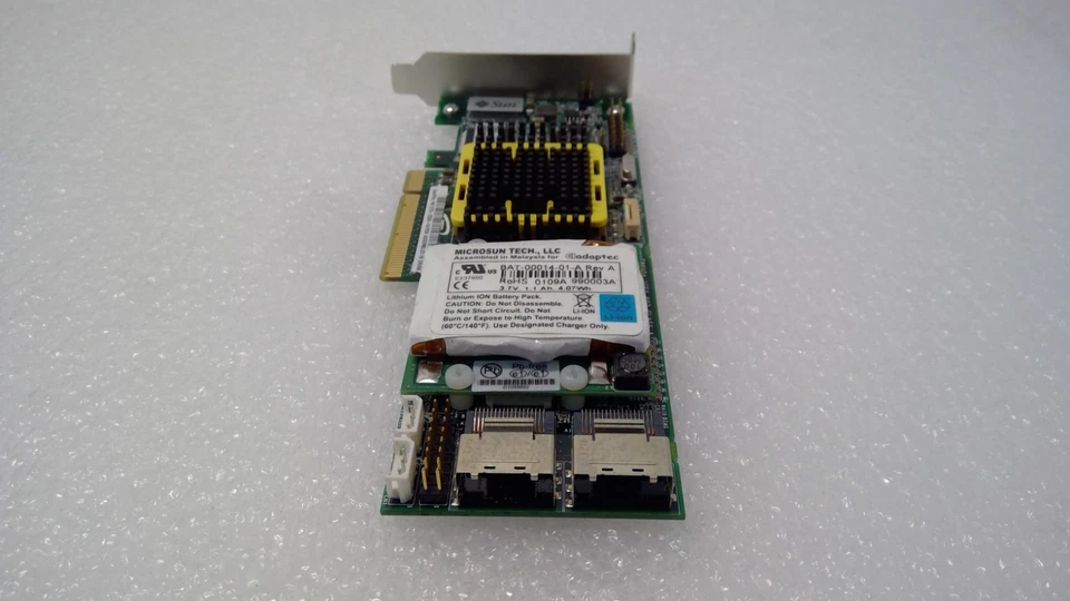 SUN CONTROLLER 375-3536-04 R50 256MB 8PORT SAS RAID PCIE BAT-00014-01 LOW PROFIL - Image 4 of 4