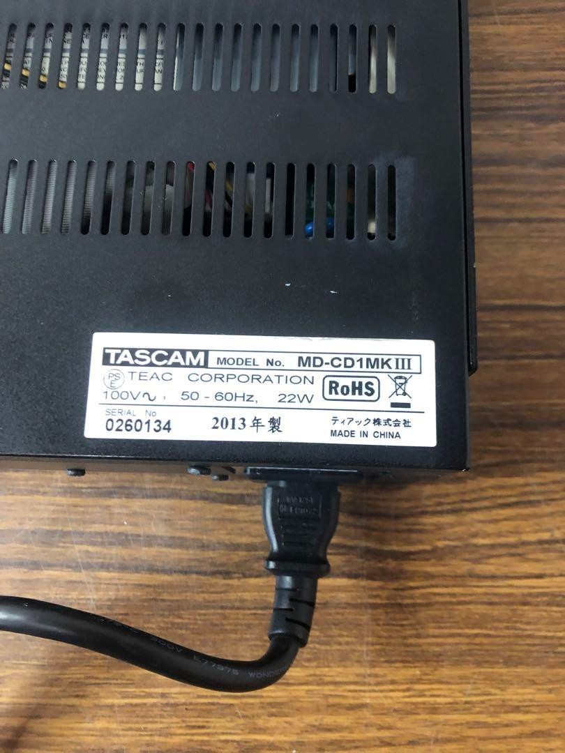 TASCAM MD-CD1MK3 MD-CD1MKIII MD Deck CD Player Operation confirmed