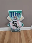 Vintage Chicago White Sox Miller Lite Beer Metal Tin Sign MLB 27x19