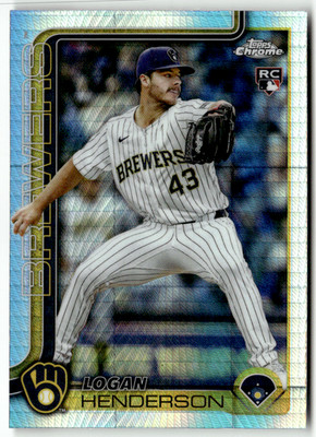 2025 Topps Chrome MLB No. USC65 Logan Henderson Rookie Hyper Refractor