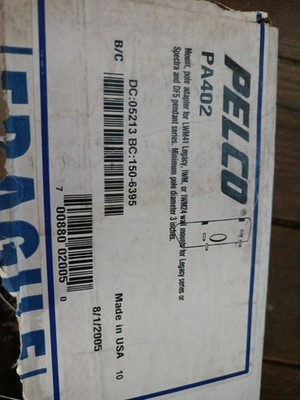 Pelco PA402 mount adapter  Used for security cameras (CCTV)