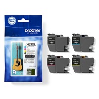 Brother LC-421XL / LC-421XLVAL Tinten Sparset Schwarz, Cyan, Magenta, Gelb (4 St