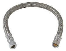 Faucet Water Supply Line,Pigtail,3/8 Compressionx3/8 Compressionx12-In. - PSB873