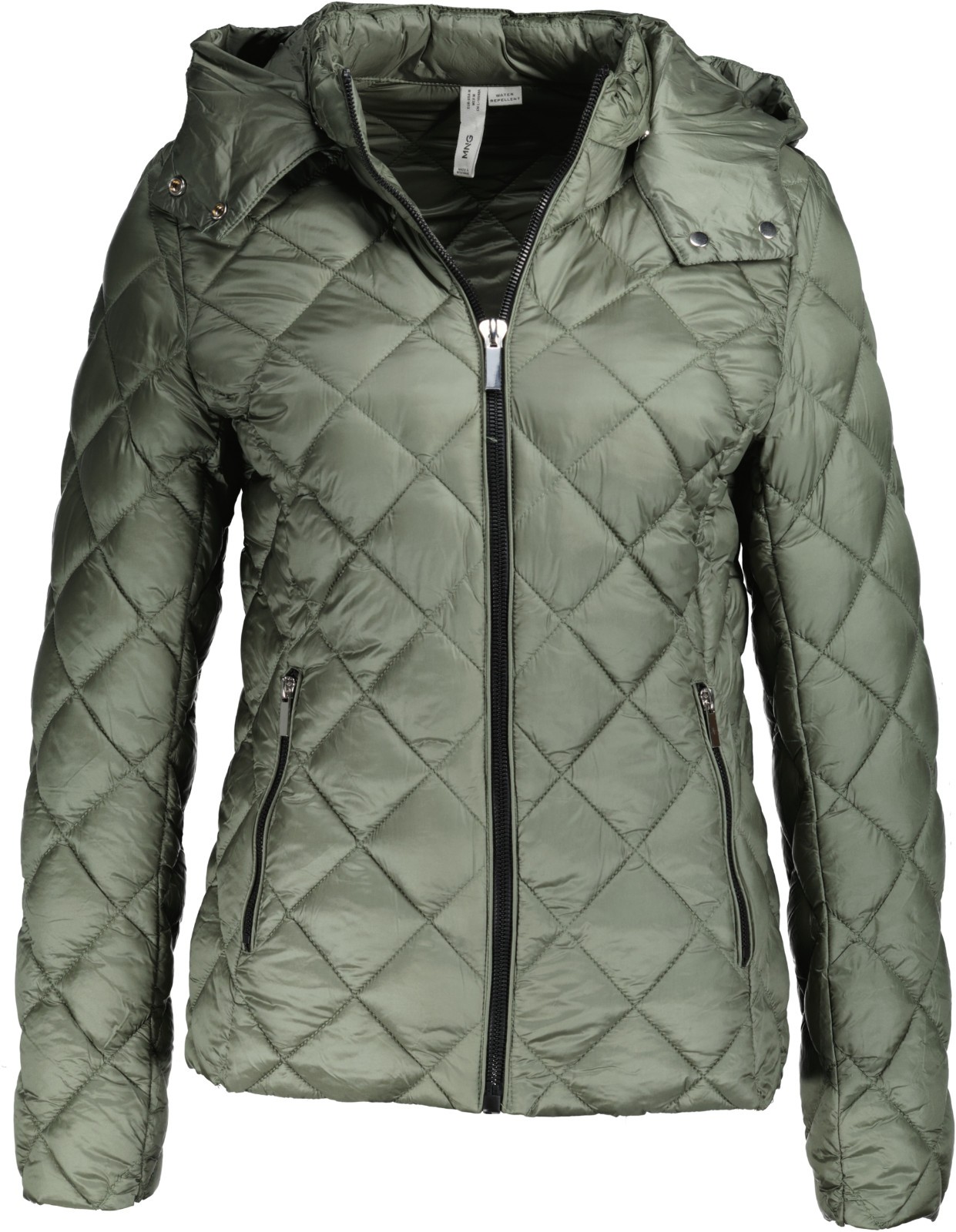 ¡NUEVO! Chaqueta acolchada mujer Mango 8445156910599 verde oliva talla M