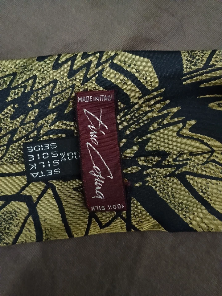 2 Corbatas de Seda para Hombre 100% Seda Pura Hechas en Italia Muy Buen Estado Foto 4 de 4