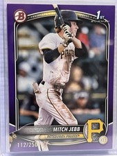 2025 Bowman 1st Prospect  MITCH JEBB  #BP-41  Purple Border 112/250