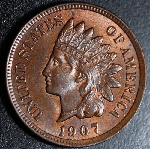 1907 INDIAN HEAD CENT - With CARTWHEELING MINT LUSTER - BU UNC