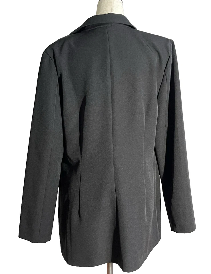 Chaqueta blazer negra para mujer Adrienne Vittadini, talla M manga larga Foto 4 de 4