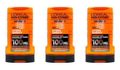 L'oreal Men Expert Hydra Energy Duschgel , 3x250ml EAN3600524036621