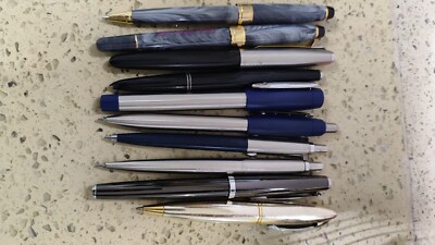 Vintage Lot Pen Fountain  & balpoint Pen,  PARKER /INOXCROM /IRIDIUM & othe Used