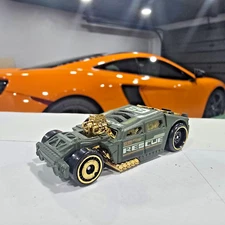 💎 2022 HOT WHEELS (LOOSE) - LETHAL DIESEL HW RESCUE 2/10 ARTICHOKE GREEN